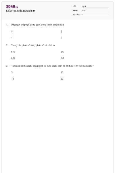 KIỂM TRA GIỮA HỌC KÌ II th