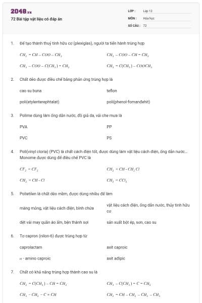 72 Bài tập vật liệu có đáp án