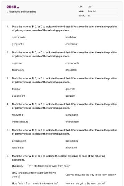 I. Phonetics and Speaking