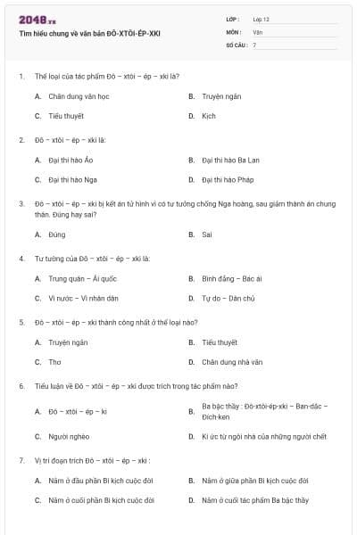 Tìm hiểu chung về văn bản ĐÔ-XTÔI-ÉP-XKI