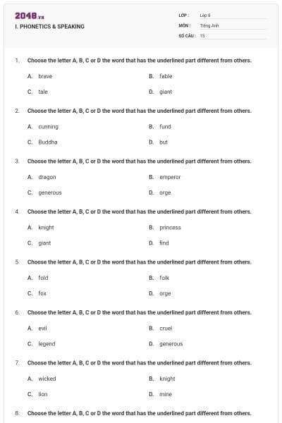 I. PHONETICS & SPEAKING