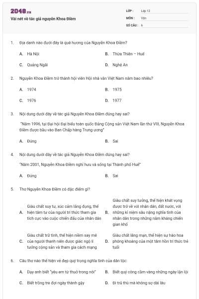 Vài nét về tác giả nguyễn Khoa Điềm