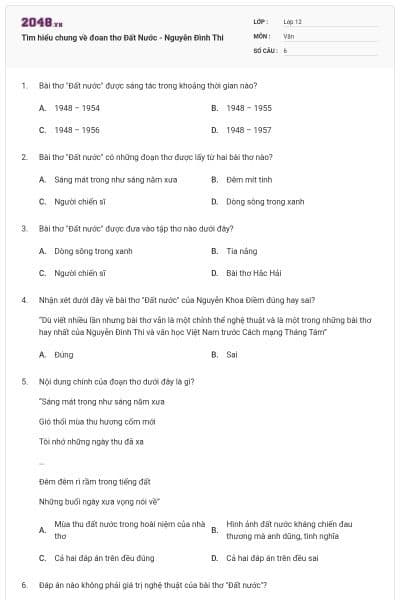 Tìm hiểu chung về đoan thơ Đất Nước - Nguyễn Đình Thi