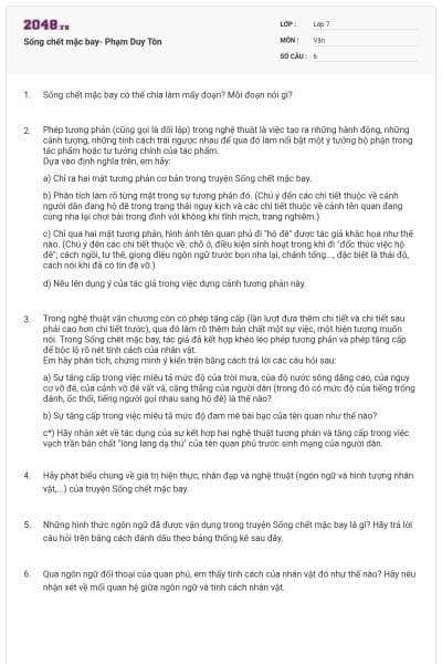 Sống chết mặc bay- Phạm Duy Tôn