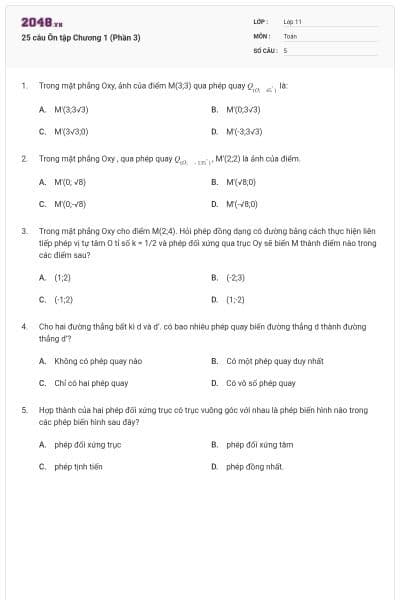 25 câu Ôn tập Chương 1 (Phần 3)