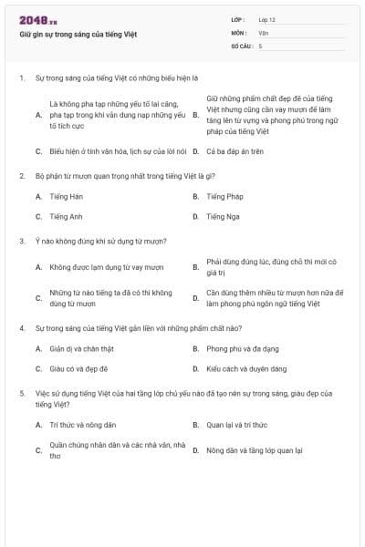 Giữ gìn sự trong sáng của tiếng Việt