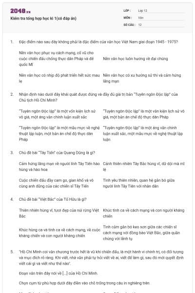 Kiểm tra tổng hợp học kì 1(có đáp án)