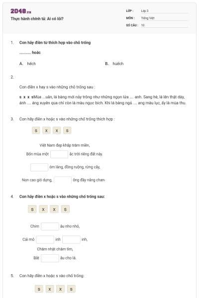 Thực hành chính tả: Ai có lỗi?