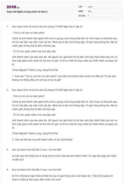 Soạn bài Nghĩa tường minh và hàm ý