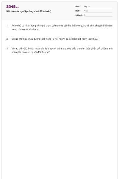 Nỗi oan của người phòng khuê (Khuê oán)