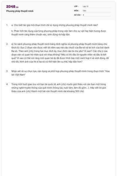 Phương pháp thuyết minh