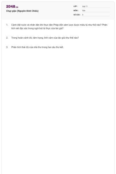 Chạy giặc (Nguyễn Đình Chiểu)