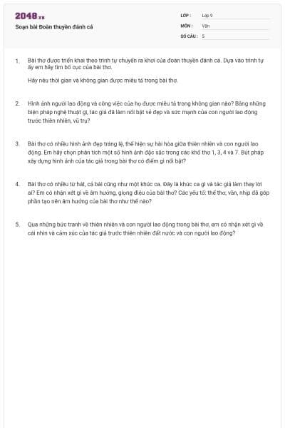 Soạn bài Đoàn thuyền đánh cá