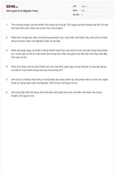 Chữ người tử tù (Nguyễn Tuân)