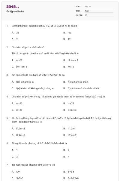 Ôn tập cuối năm