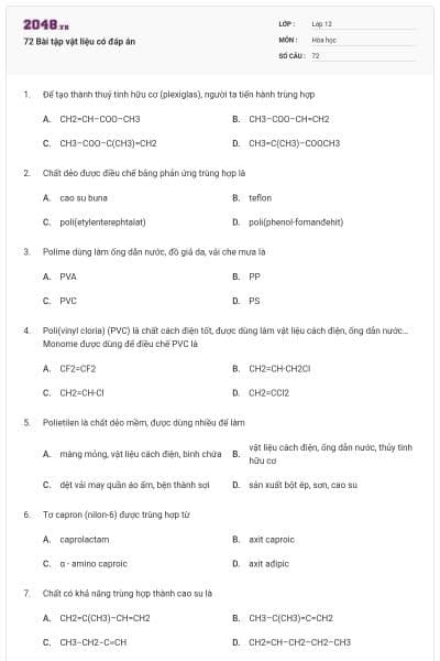 72 Bài tập vật liệu có đáp án