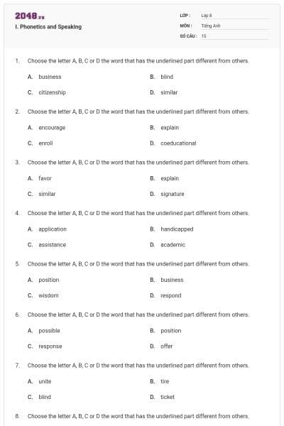 I. Phonetics and Speaking