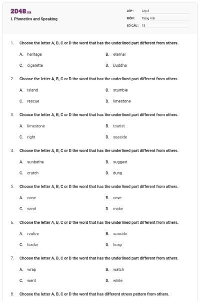 I. Phonetics and Speaking