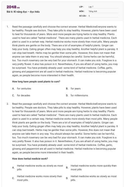 Bài 6: Kĩ năng đọc – đọc hiểu