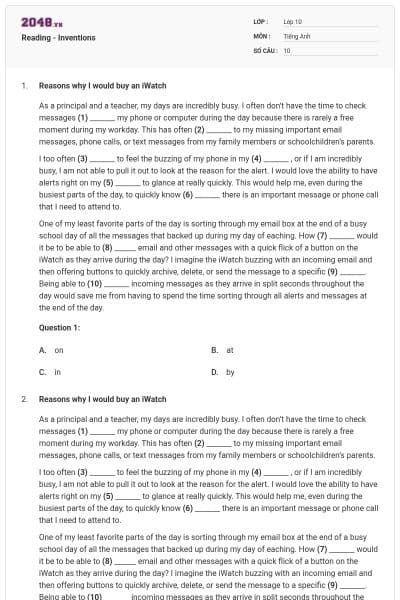 Reading - Inventions