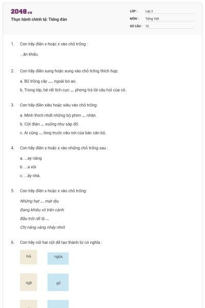 Thực hành chính tả: Tiếng đàn