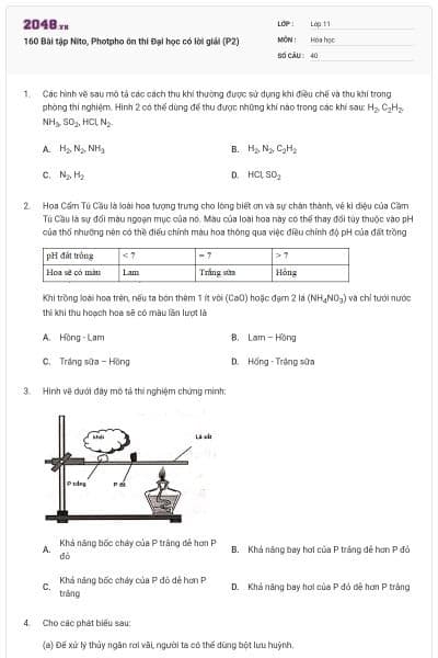 160 Bài tập Nito, Photpho ôn thi Đại học có lời giải (P2)