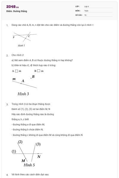 Điểm. Đường thẳng