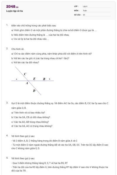 Luyện tập về tia