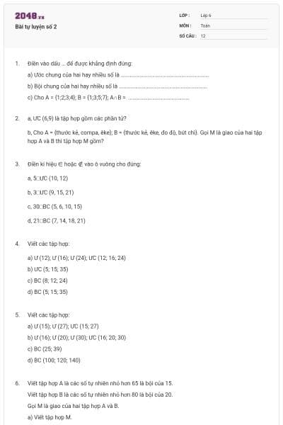 Bài tự luyện số 2