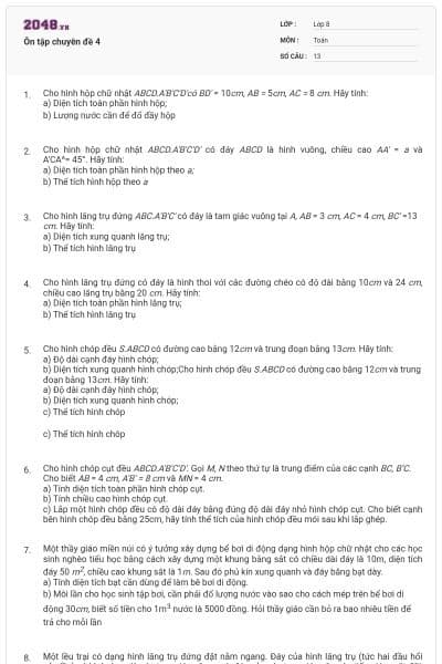 Ôn tập chuyên đề 4