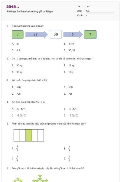 9 bài tập Em làm được những gì? có lời giải