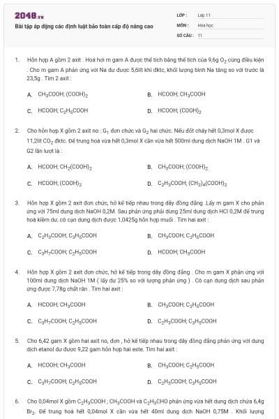 Bài tập áp dijng các định luật bảo toàn cấp độ nâng cao