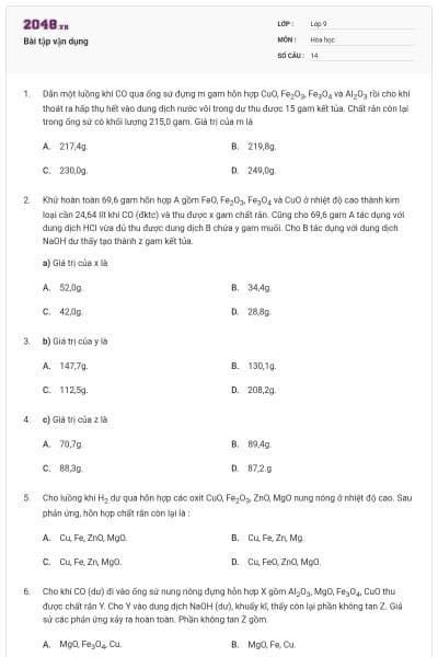 Bài tập vận dụng