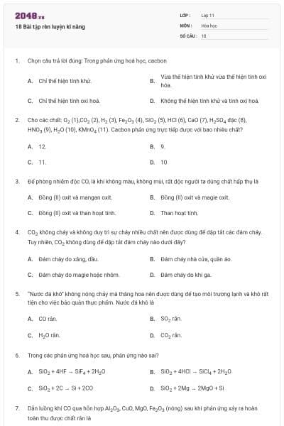 18 Bài tập rèn luyện kĩ năng