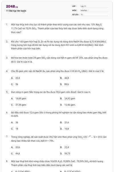 11 Bài tập rèn luyện