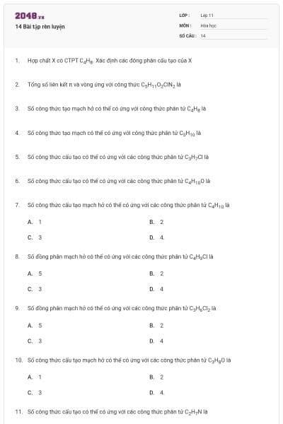 14 Bài tập rèn luyện