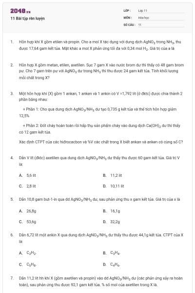 11 Bài tập rèn luyện