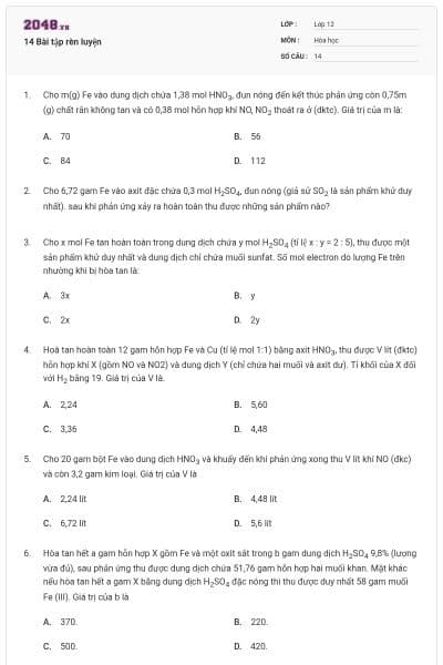 14 Bài tập rèn luyện