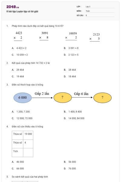 8 bài tập Luyện tập có lời giải