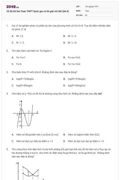 25 đề thi thử Toán THPT Quốc gia có lời giải chi tiết (Đề 8)