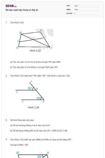 Bài tập Luyện tập chung có đáp án