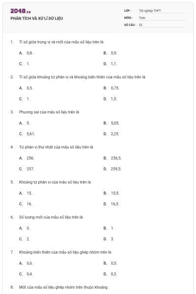 PHÂN TÍCH VÀ XỬ LÍ DỮ LIỆU