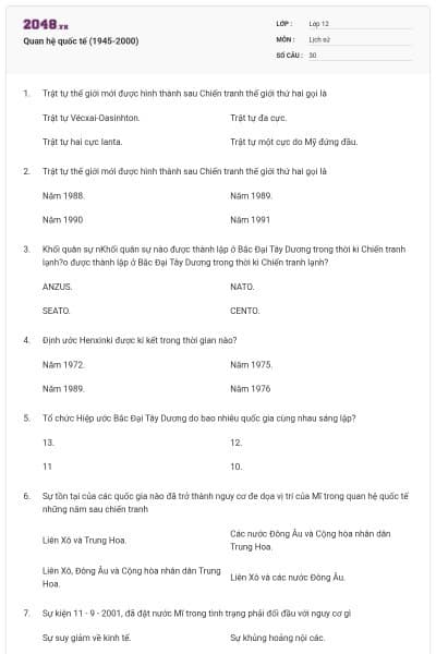 Quan hệ quốc tế (1945-2000)