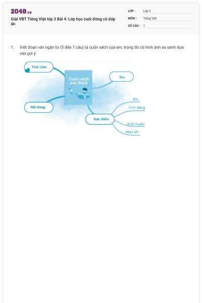 Giải VBT Tiếng Việt lớp 3 Bài 4: Lớp học cuối đông có đáp án