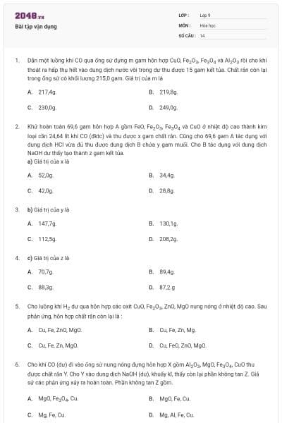 Bài tập vận dụng