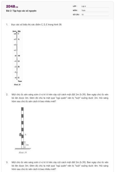 Bài 2: Tập hợp các số nguyên