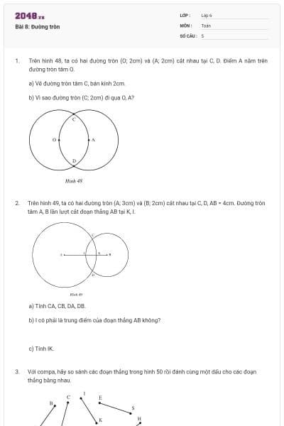 Bài 8: Đường tròn