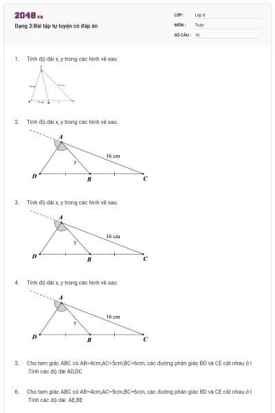 Dạng 3:Bài tập tự luyện có đáp án