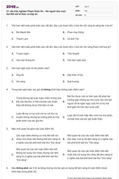 21 câu trắc nghiệm Phạm Xuân Ẩn - tên người như cuộc đời Kết nối tri thức có đáp án