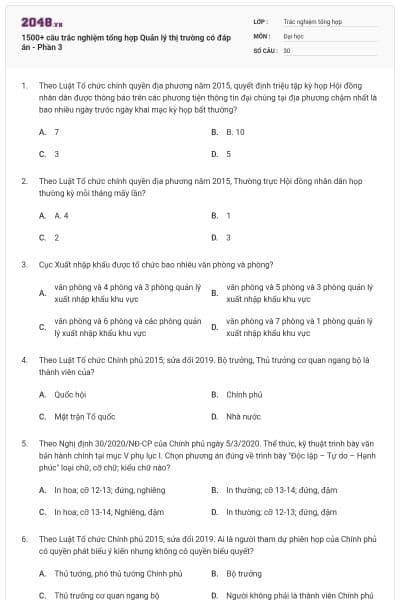 1500+ câu trắc nghiệm tổng hợp Quản lý thị trường có đáp án - Phần 3